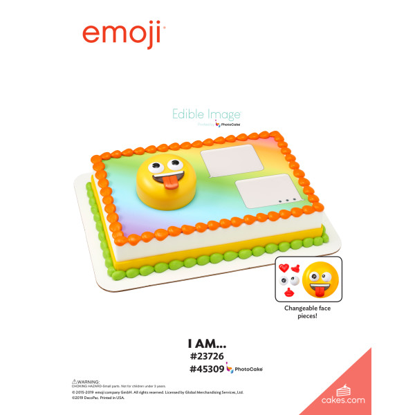 emoji™ I Am... The Magic of Cakes® PhotoCake® Enhanced Background Page