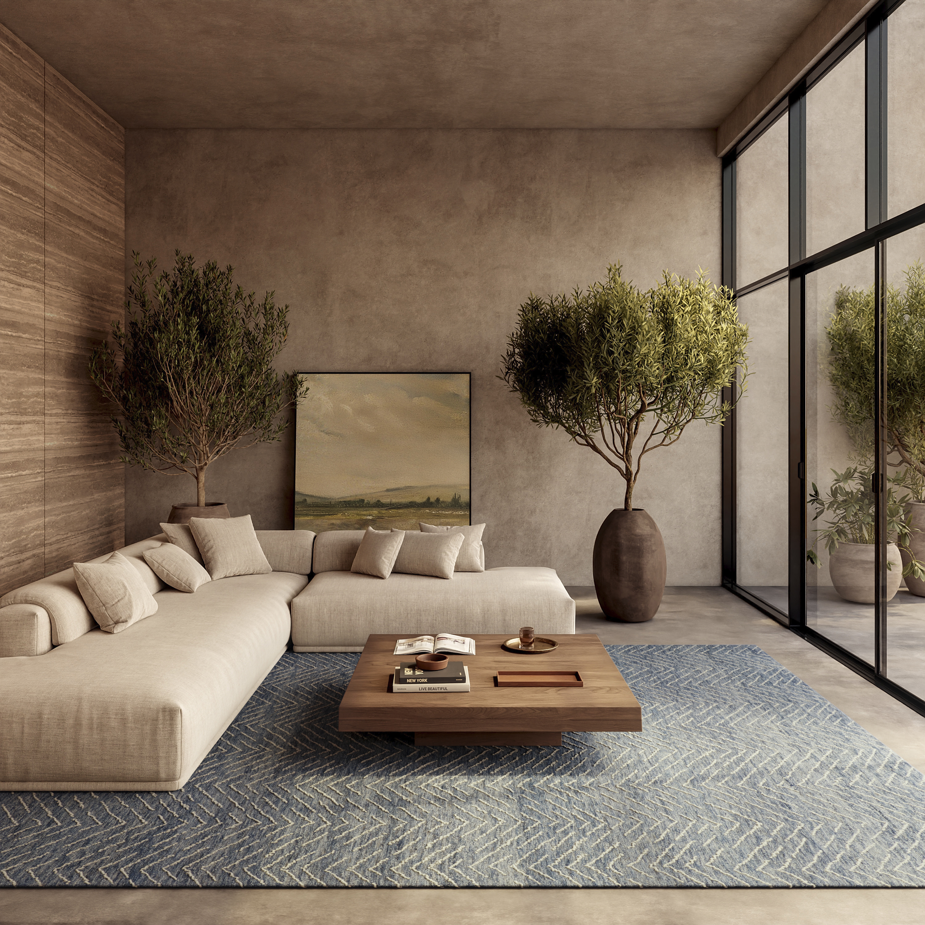 Nourison Colorado 7'9" x 9'9" Indigo Ivory Modern Indoor Rug