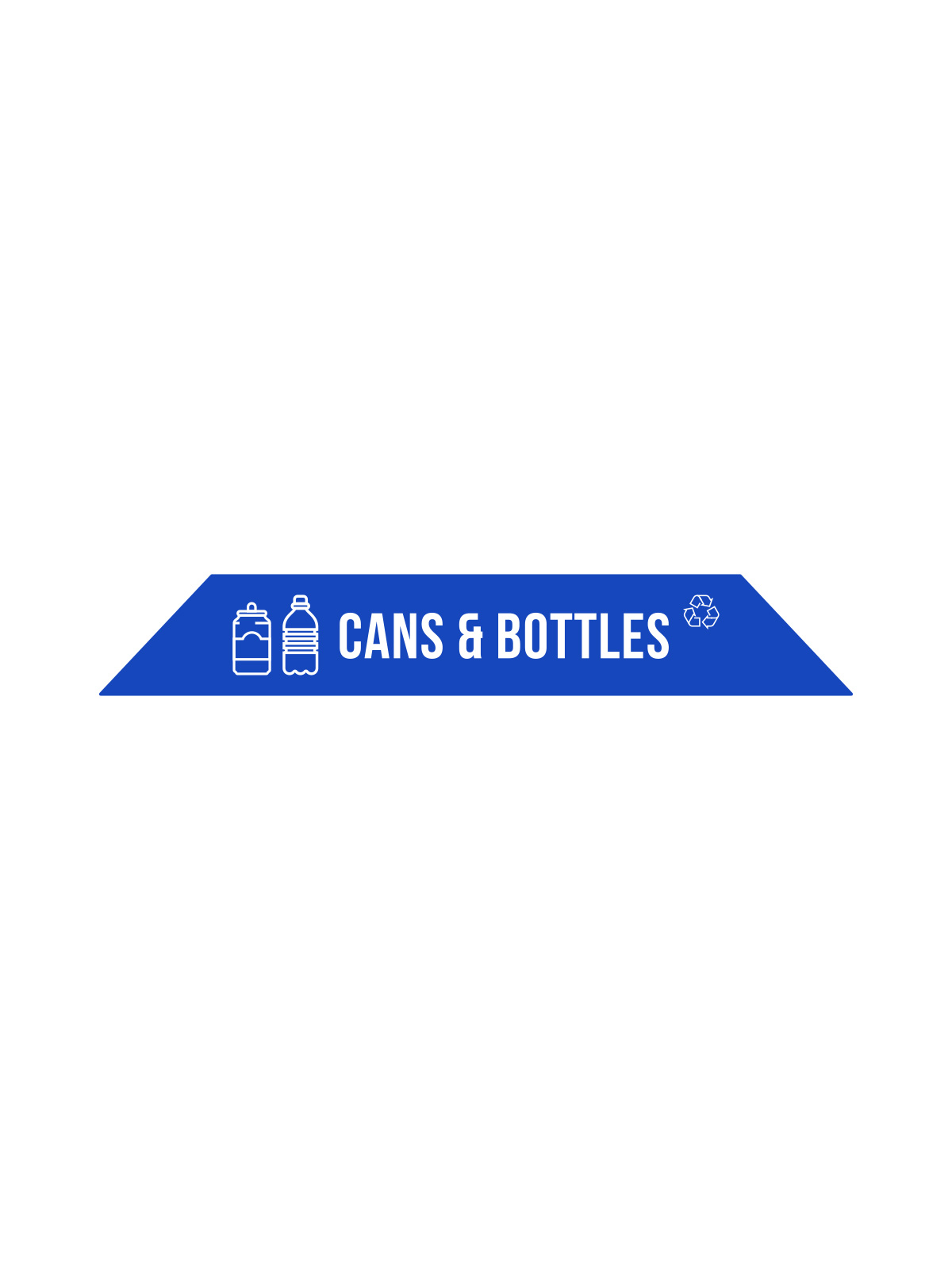 Busch Systems Fusion Series waste and recycling container lid label for cans and bottles