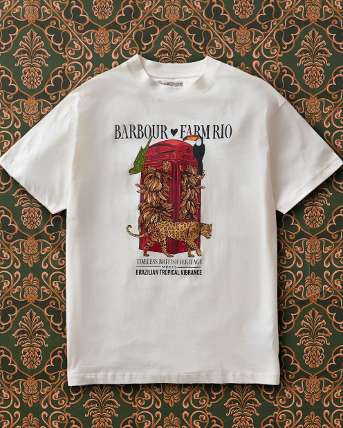 Barbour FARM Rio Maria Clara Graphic T-Shirt Off White