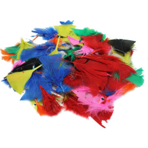 Turkey Feathers, Bright Colors, 14 Grams