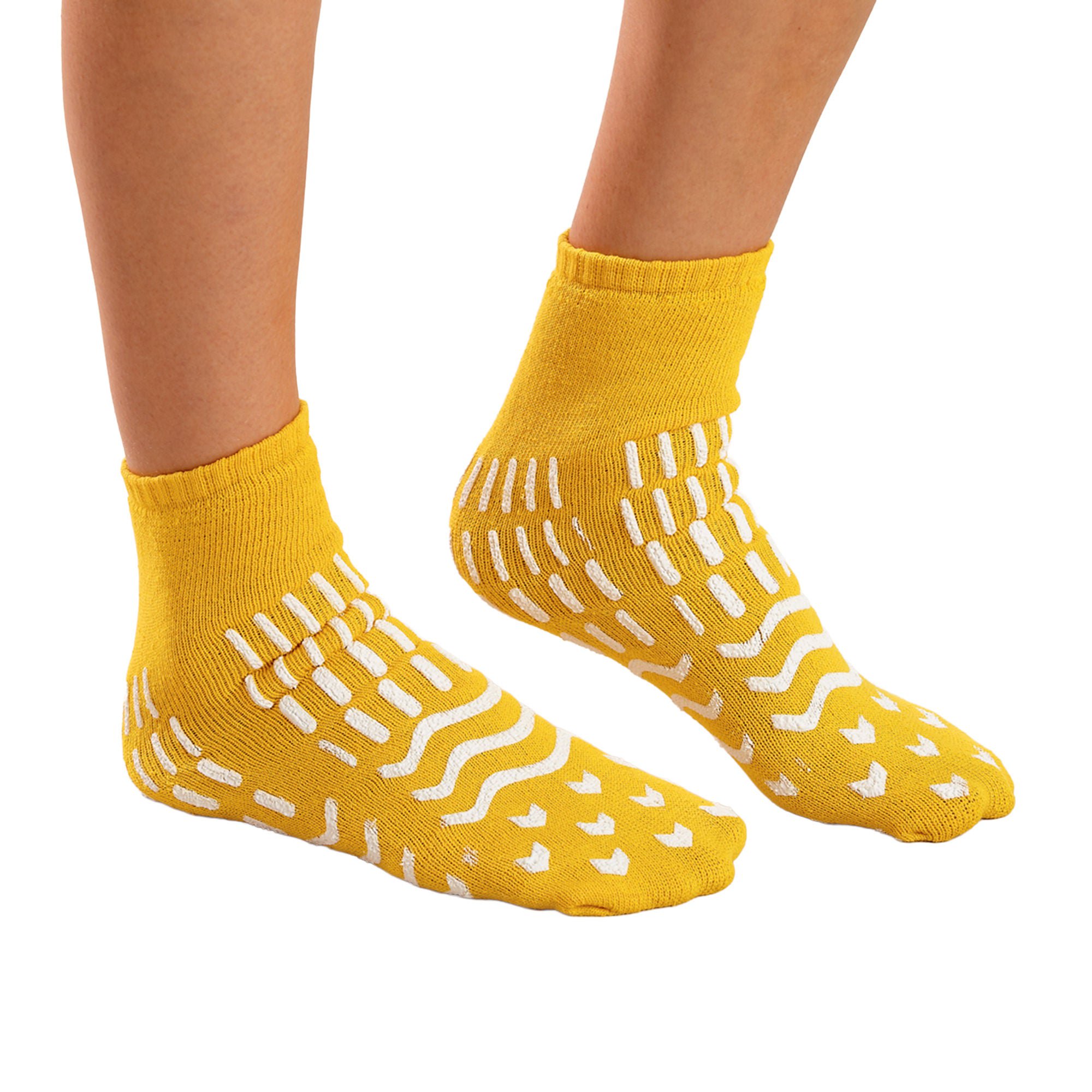 Confetti Treads® Risk Management Patient Safety Footwear, Yellow, Large