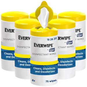 Tork, Everwipe Disinfectant Wipes,  75 Wipes/Container