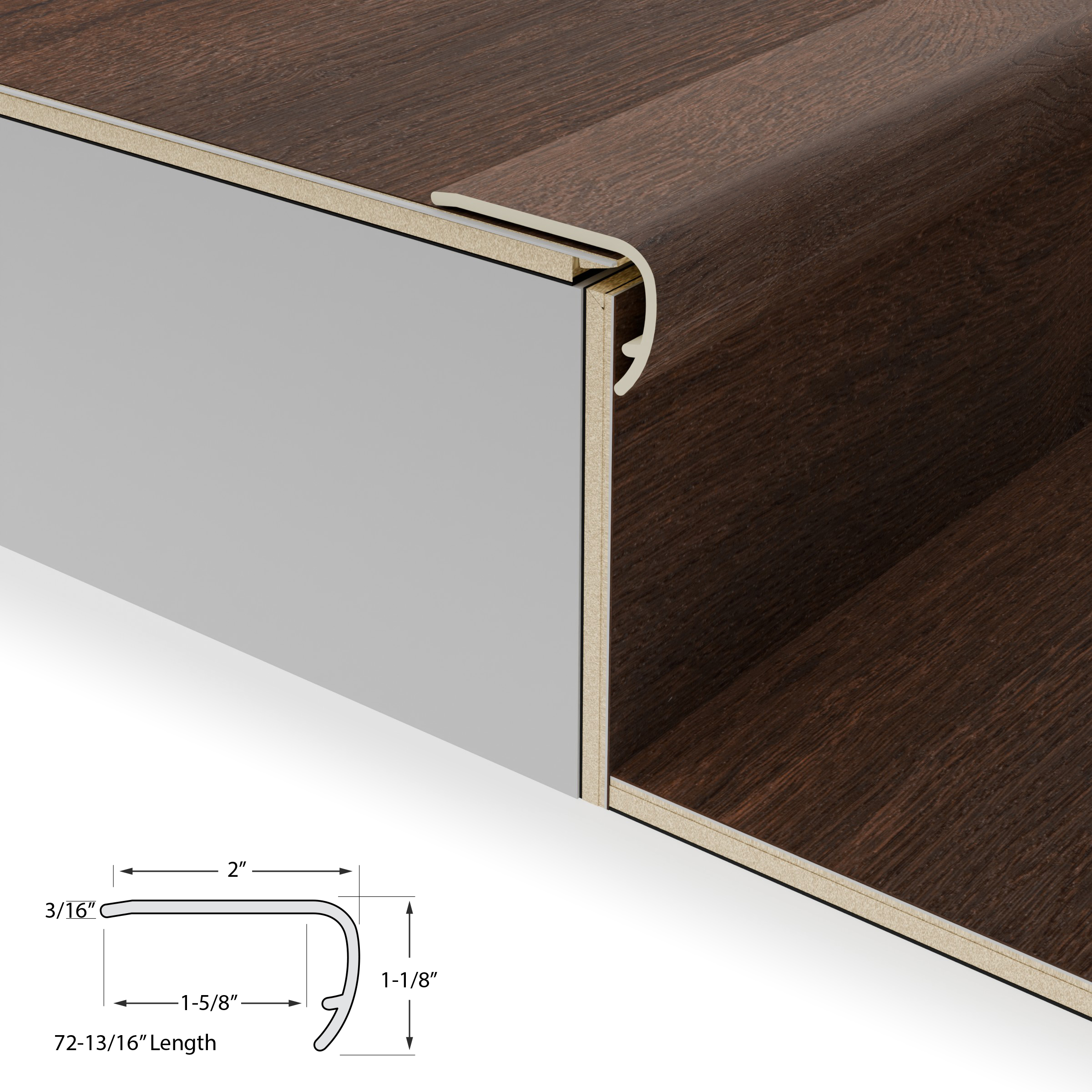 Cayucos Cave Longboards Icons Stair Nosing Overlap view 3
