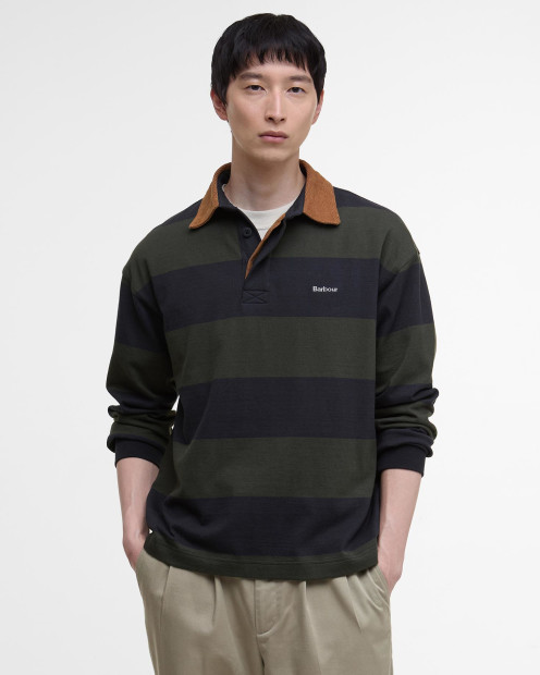 Newclose Oversized Rugby Shirt Black