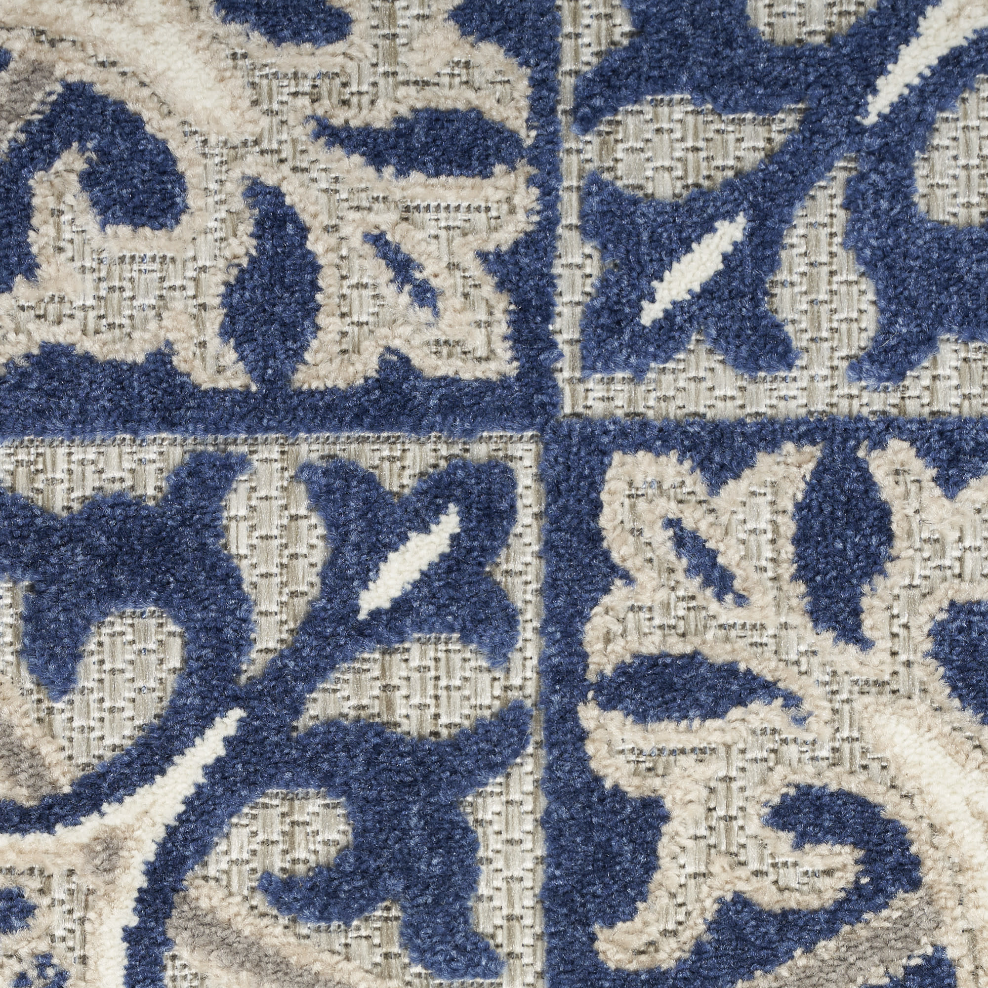 Nourison Aloha 3'6" x 5'6" Blue Contemporary Rug