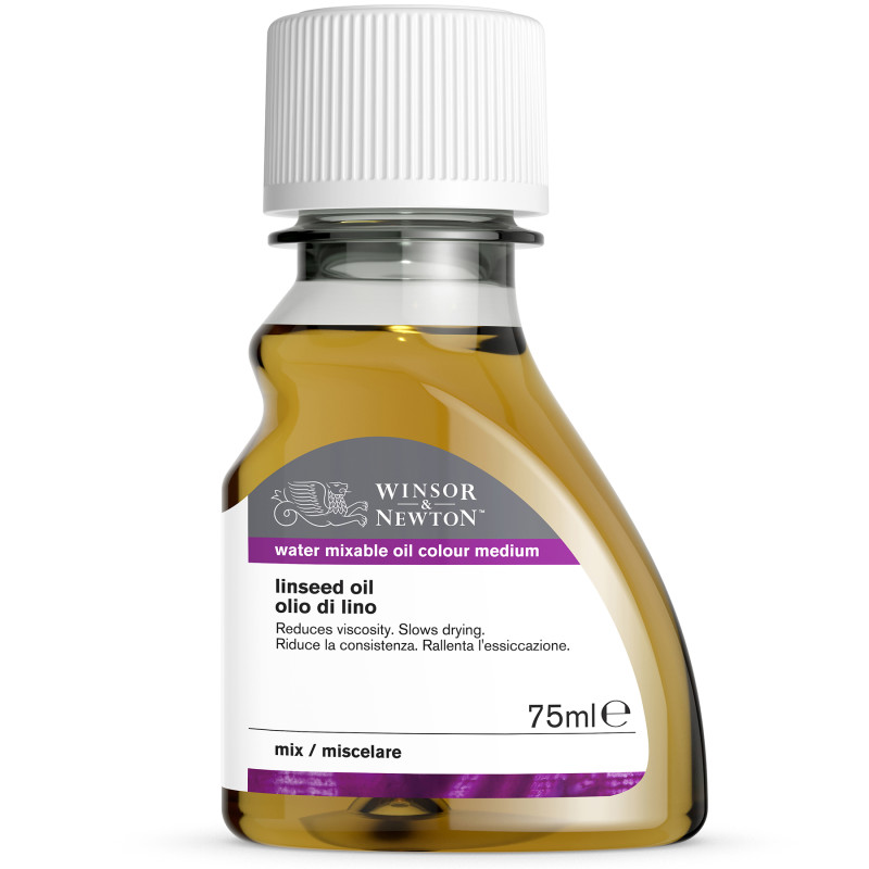 Artisan Linseed Oil, Water-Mixable Oil Paint Medium, 75 mL Bottle