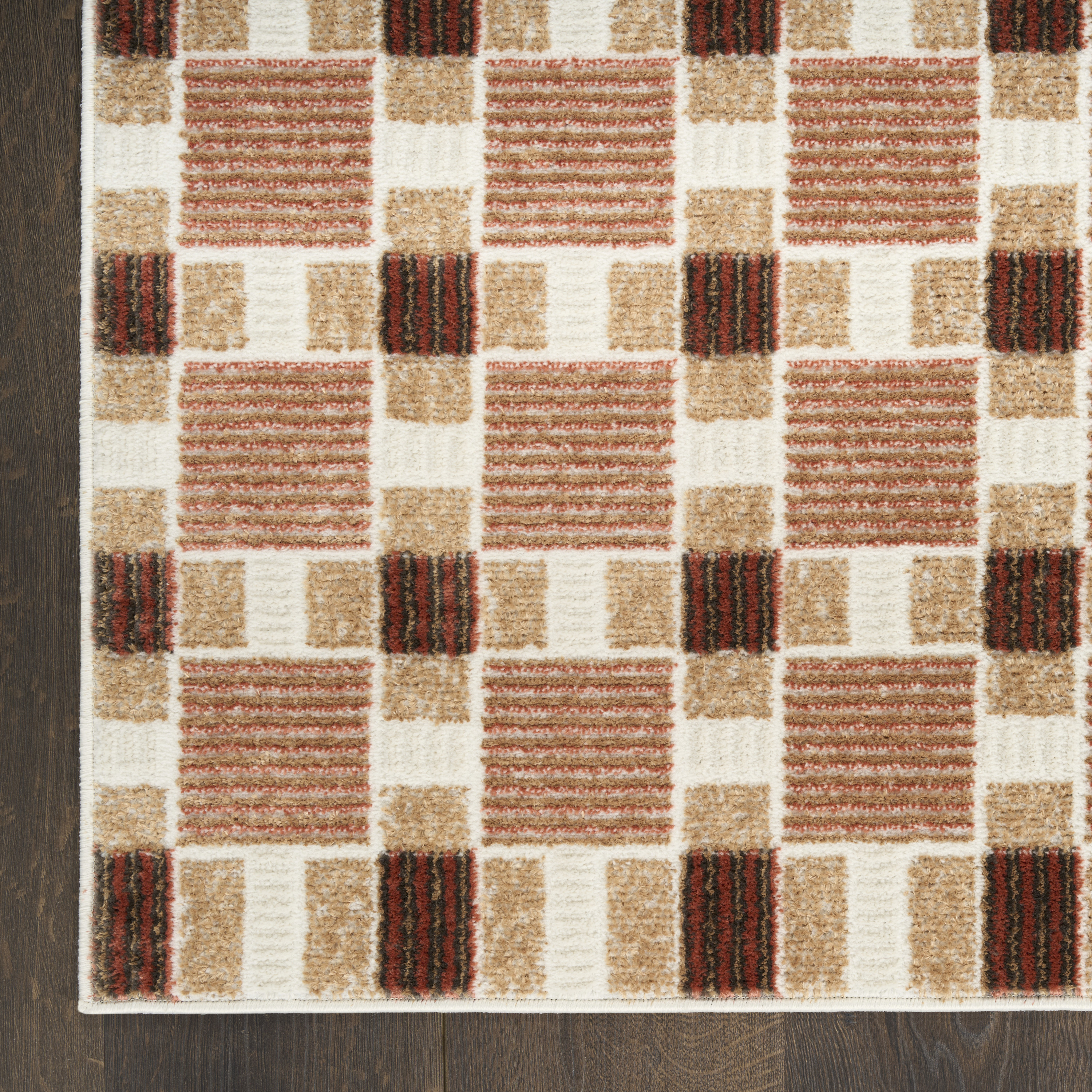 Nourison Nordic 5' x 7' Rust Modern Indoor Rug