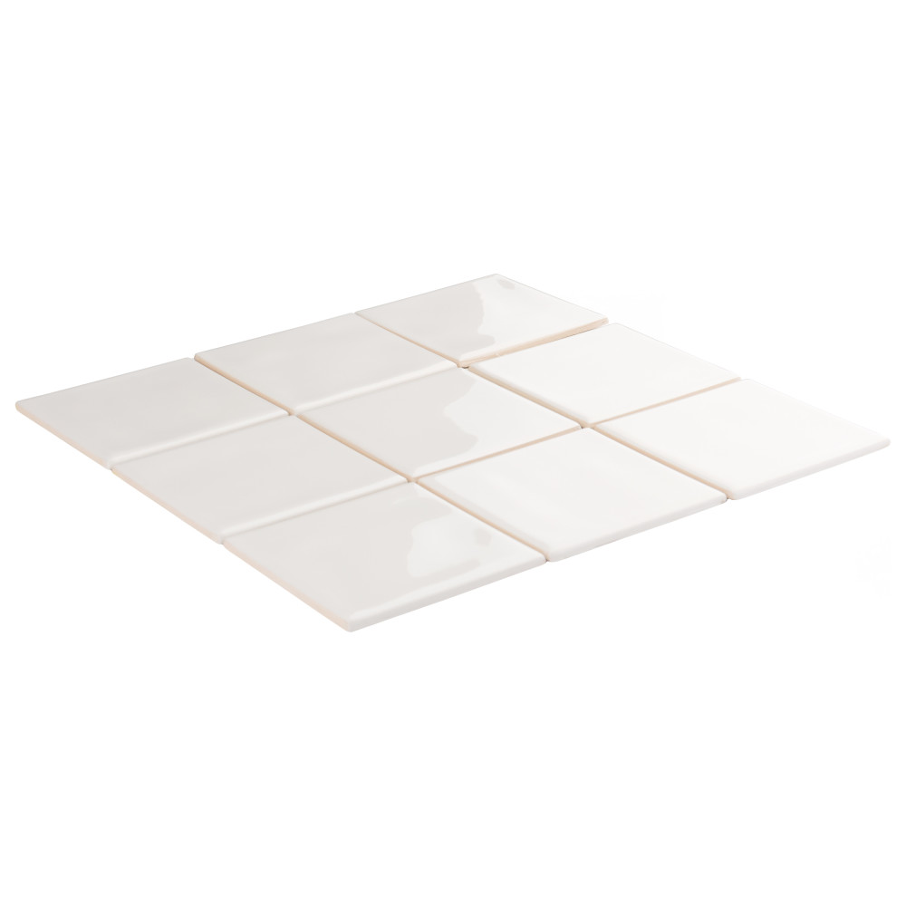 Twist Square Soft Cream 11-3/4 in. x 11-3/4 in. Ceramic Mosaic Tile
