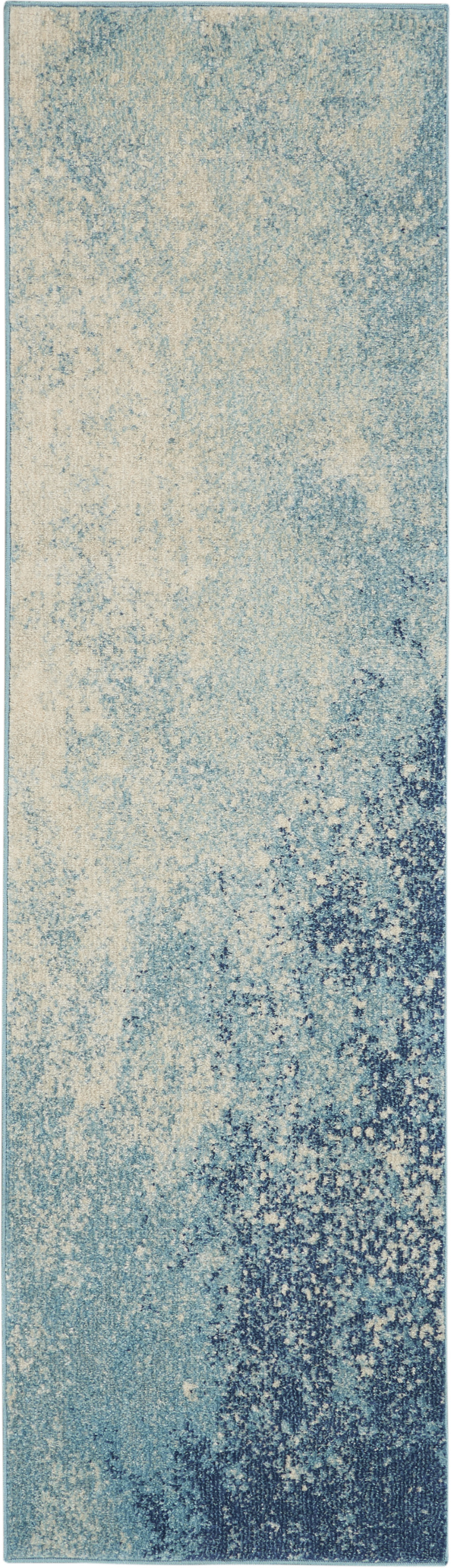Nourison Passion 2'2" x 7'6" Navy Light Blue Modern Indoor Rug