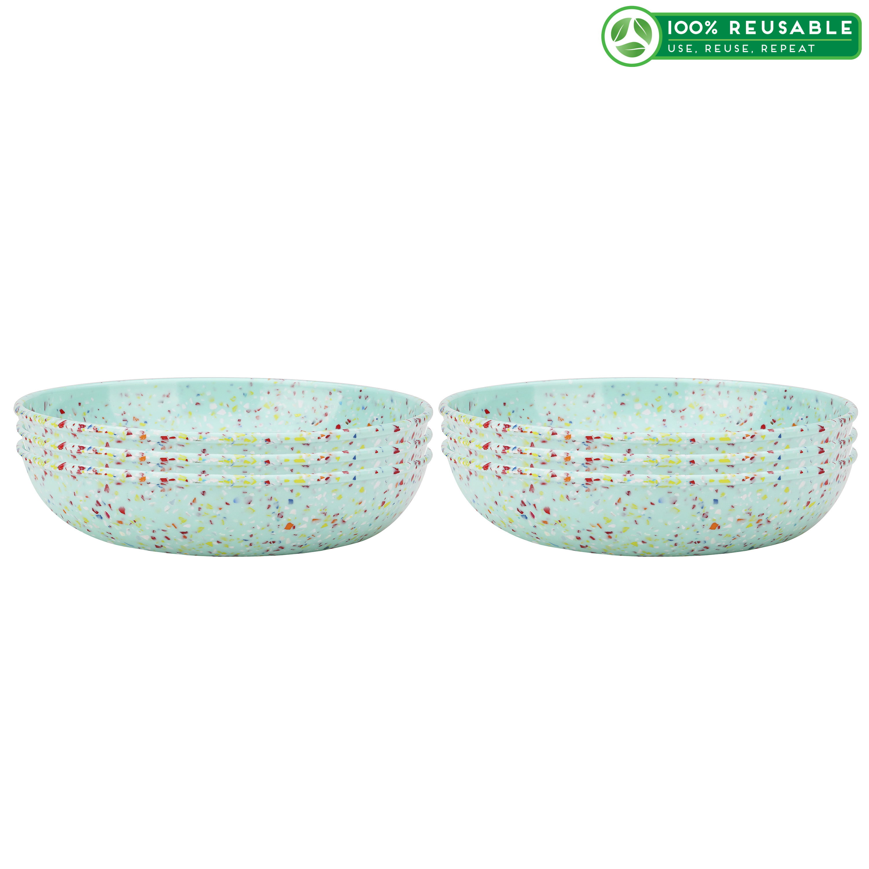Confetti 35 ounce Pasta Bowl, Mint, 6-piece set slideshow image 1 Confetti 35 ounce Pasta Bowl, Mint, 6-piece set slideshow image 1
