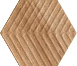 Cotto Moderno Naranja 8″ Chevron Hex