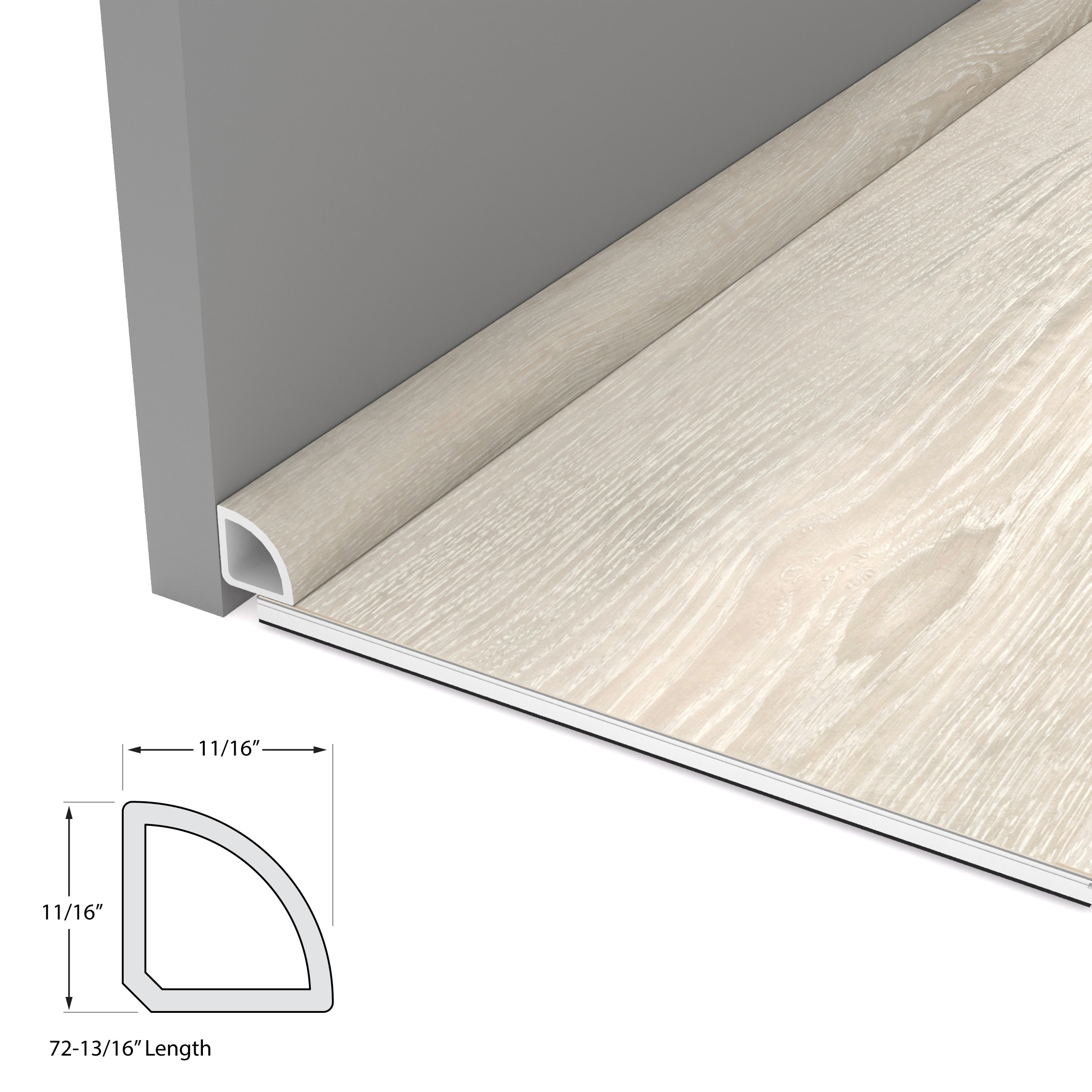 Castaway Oak Cali Vinyl Quarter Round view 4