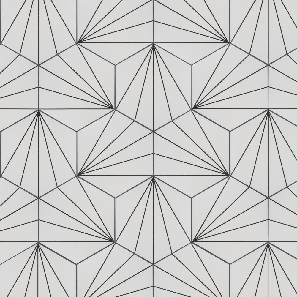 Aster Hex Blanco 8-5/8 in. x 9-7/8 in. Porcelain Floor and Wall Tile