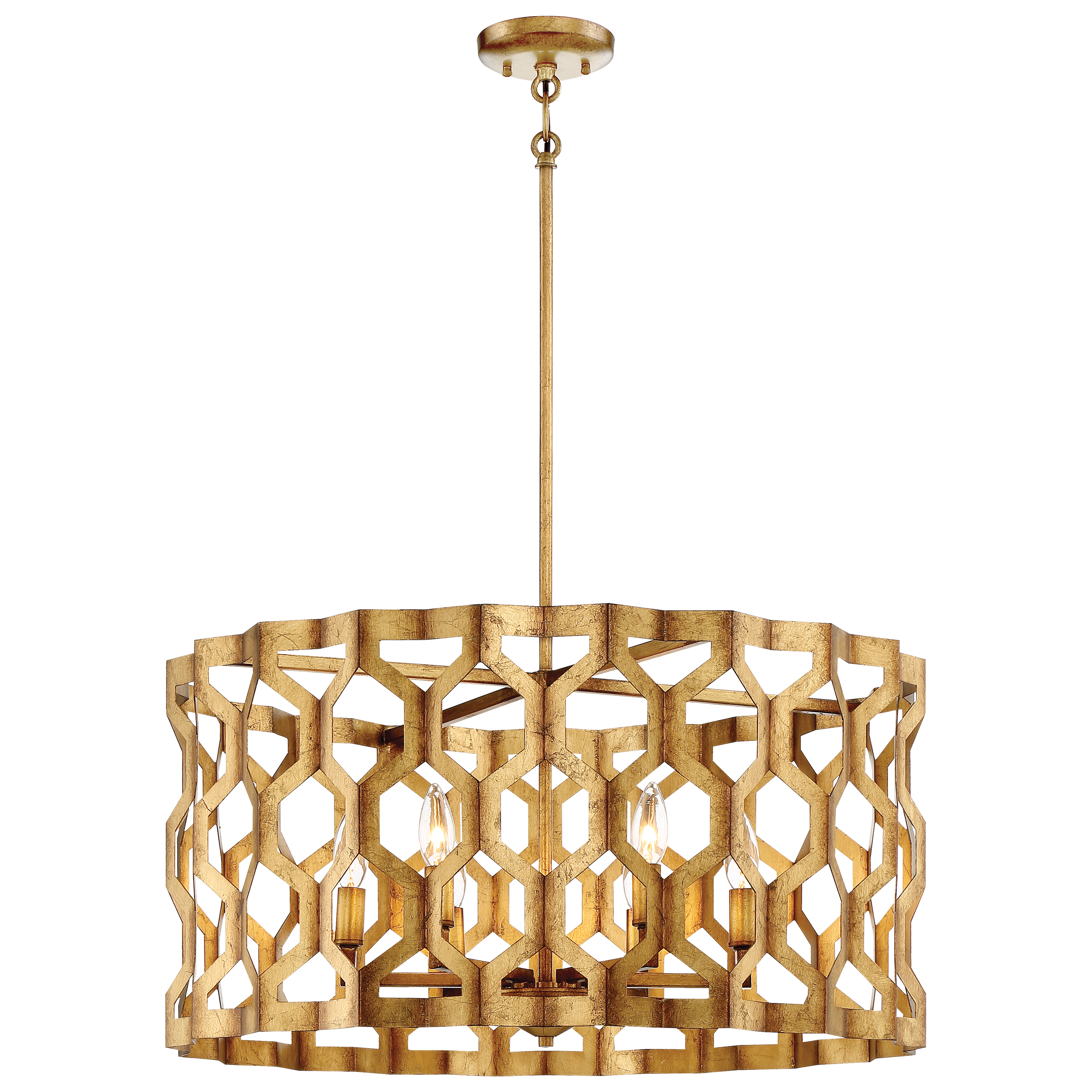 Coronade - 6 Light Drum Pendant/ Semi Flush