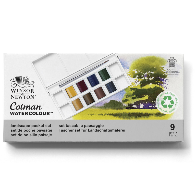 Cotman Watercolor Landscape Pocket Set, 8 Colors