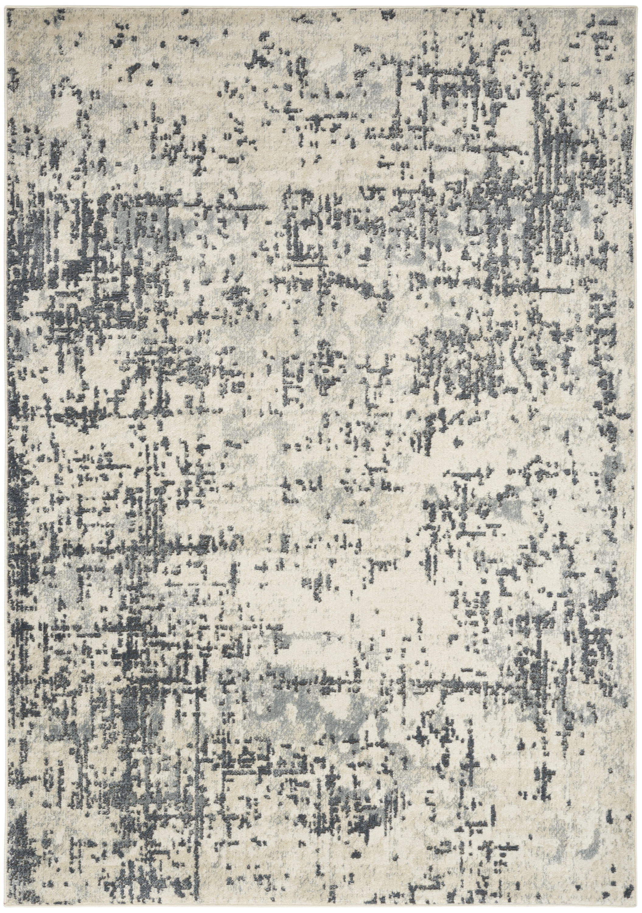 Nourison Quarry 6' x 9' Ivory Grey Modern Indoor Rug