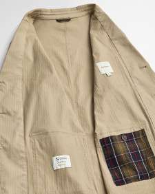 Herringbone Cotton Worker Jacket Sand