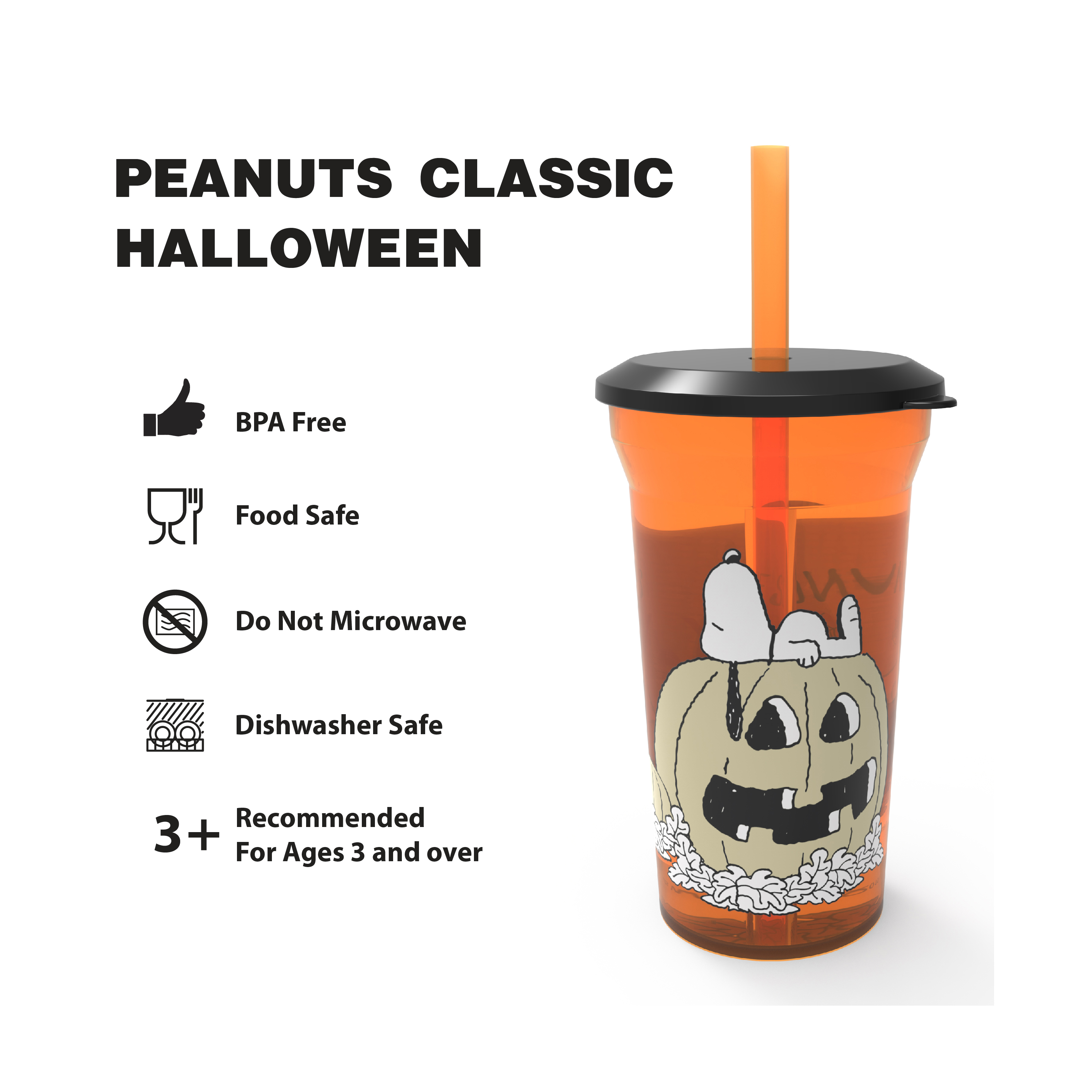 Peanuts Kid’s Mealtime Set, The Great Pumpkin, 3-piece set slideshow image 5 Peanuts Kid’s Mealtime Set, The Great Pumpkin, 3-piece set slideshow image 5