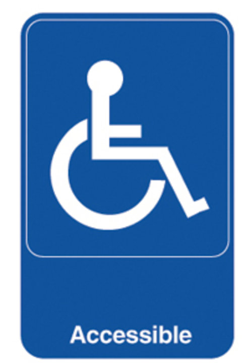 Symbol Sign - Accessible Blue with White