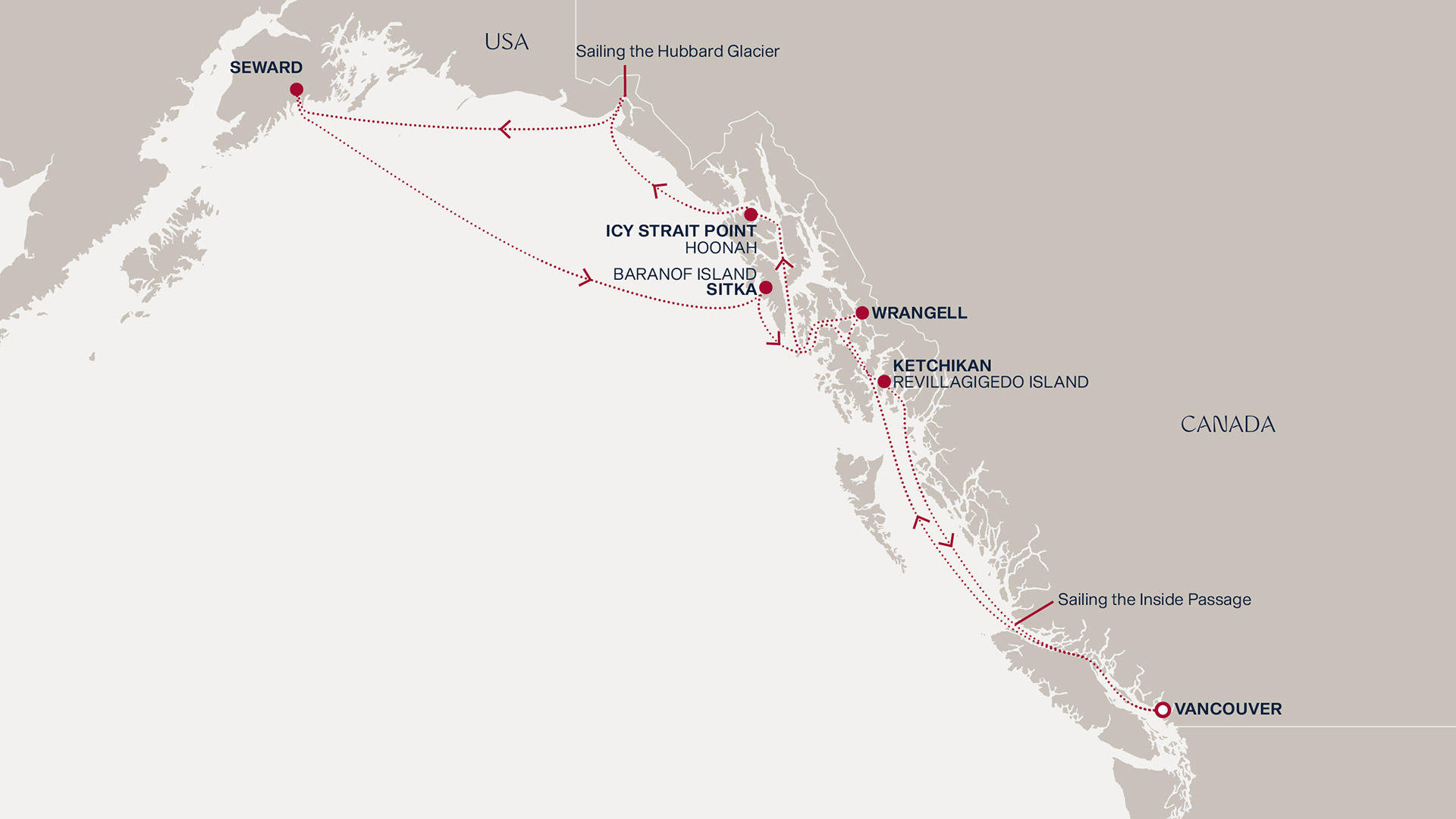 Itinerary map