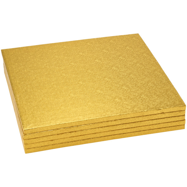 14" Square Gold Foil Cake Board