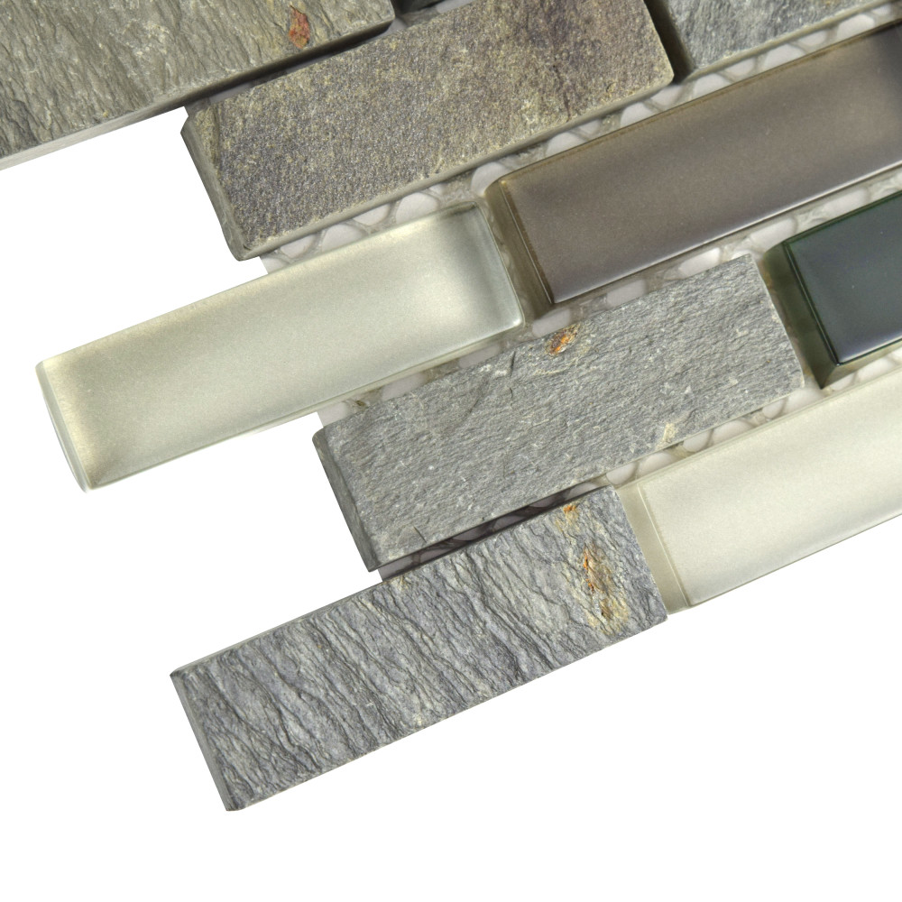 Sample – Tessera Subway Stonehenge Glass Mosaic Tile