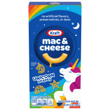Kraft Mac & Cheese Macaroni and Cheese Dinner with Unicorn Pasta Shapes, 5.5 oz Box