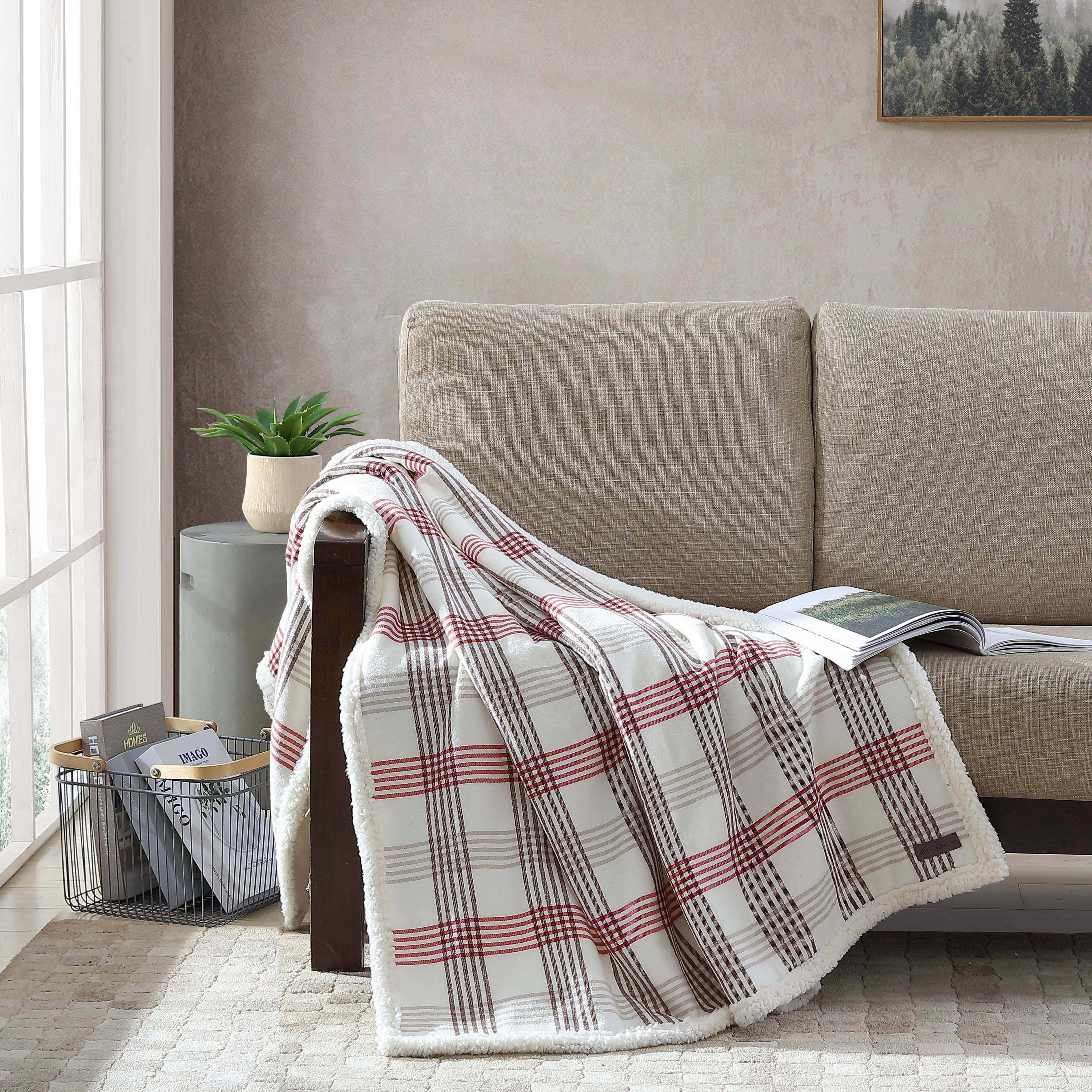 Eddie Bauer Plush-Fleece Throw Blanket