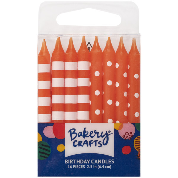 Orange Stripes & Dots Specialty Candles