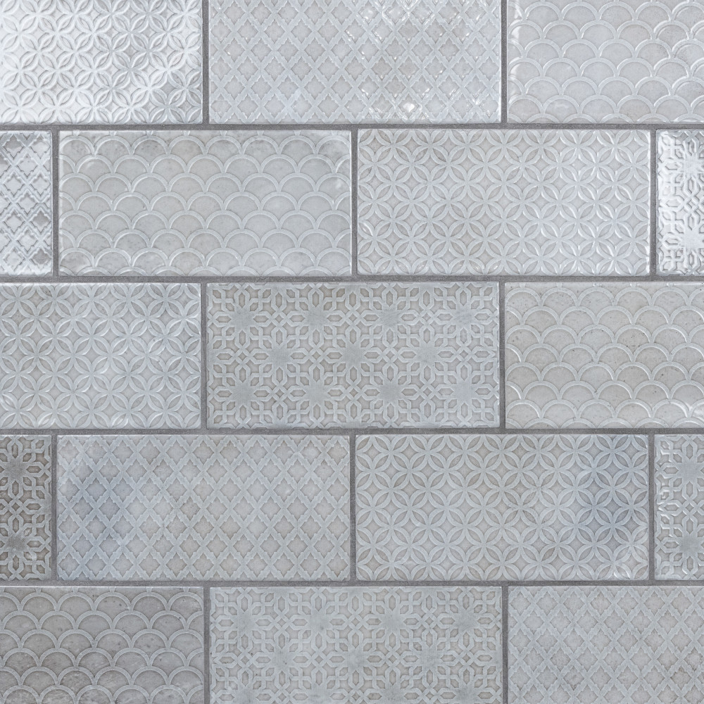 Camden Decor Grey 4 in. x 8 in. Ceramic Wall Tile