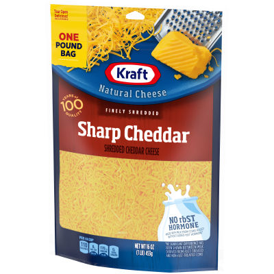 Kraft Sharp Cheddar Finely Shredded Natural Cheese 16 oz Bag