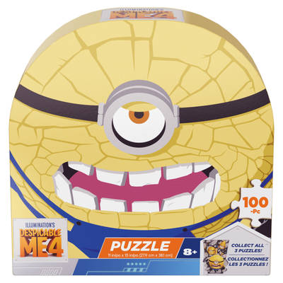 Minions Collectible Minion-shaped 100-piece Puzzle, for Kids Ages 8+
