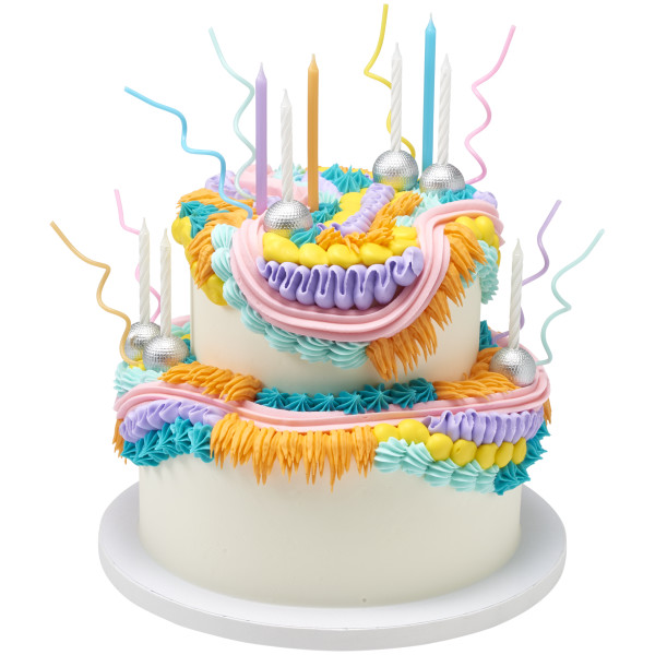 Tall Pastel Smooth & Spiral Candles