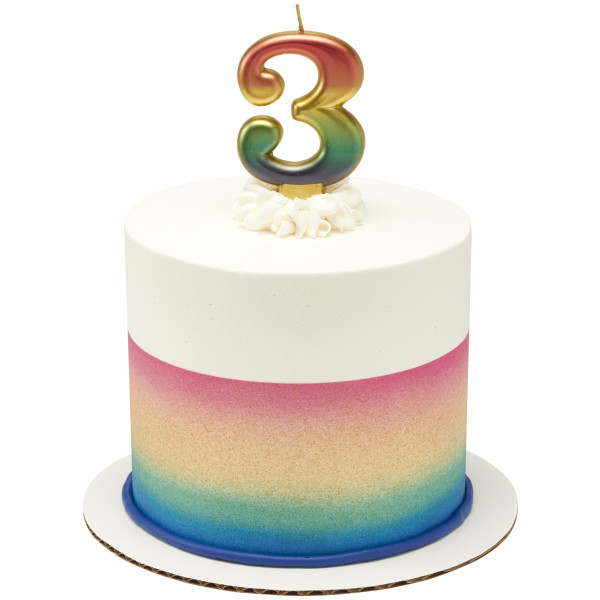 Metallic Numeral Candles