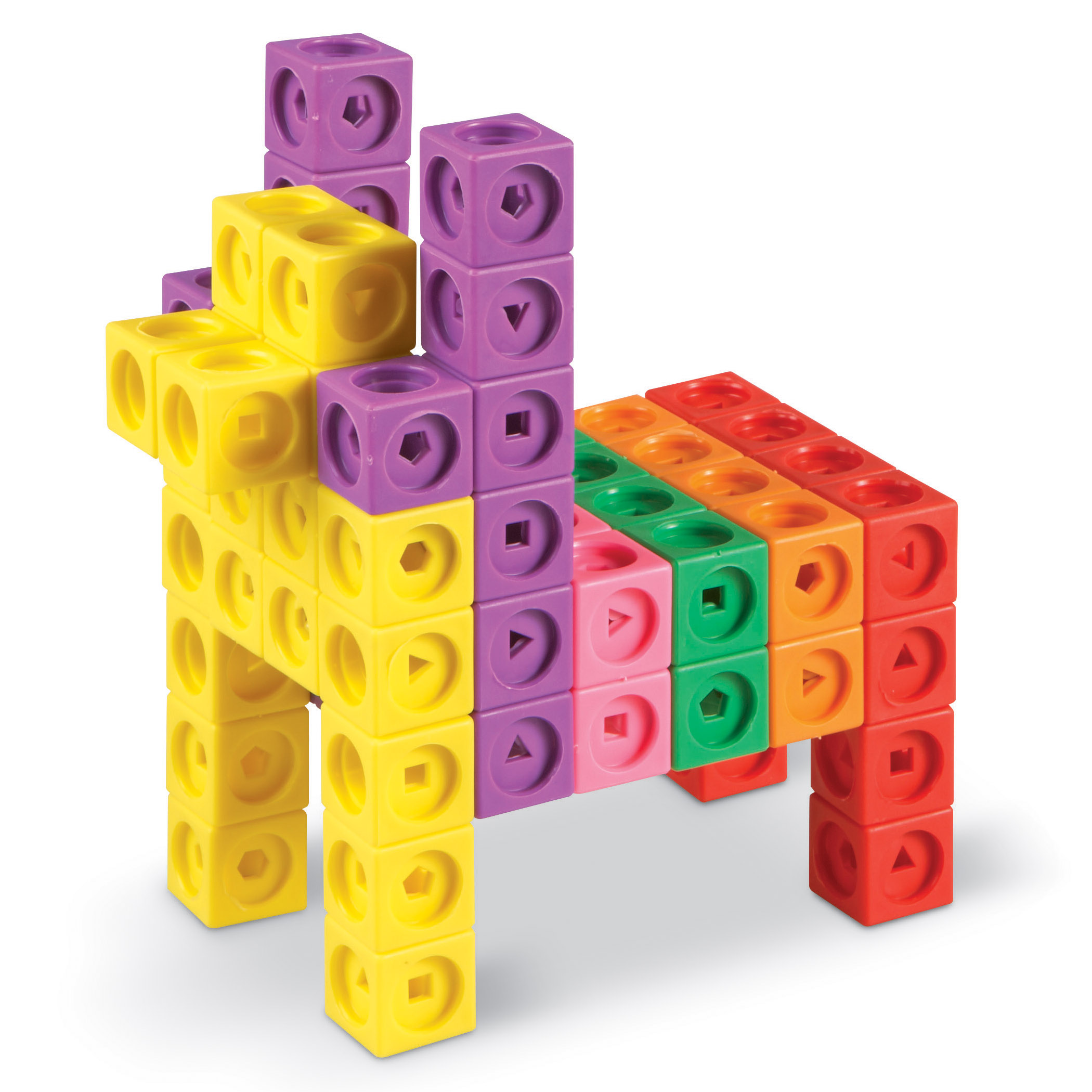 Learning Resources Mathlink Cube Big Builders (200 Cubes + Build Guide) image number null
