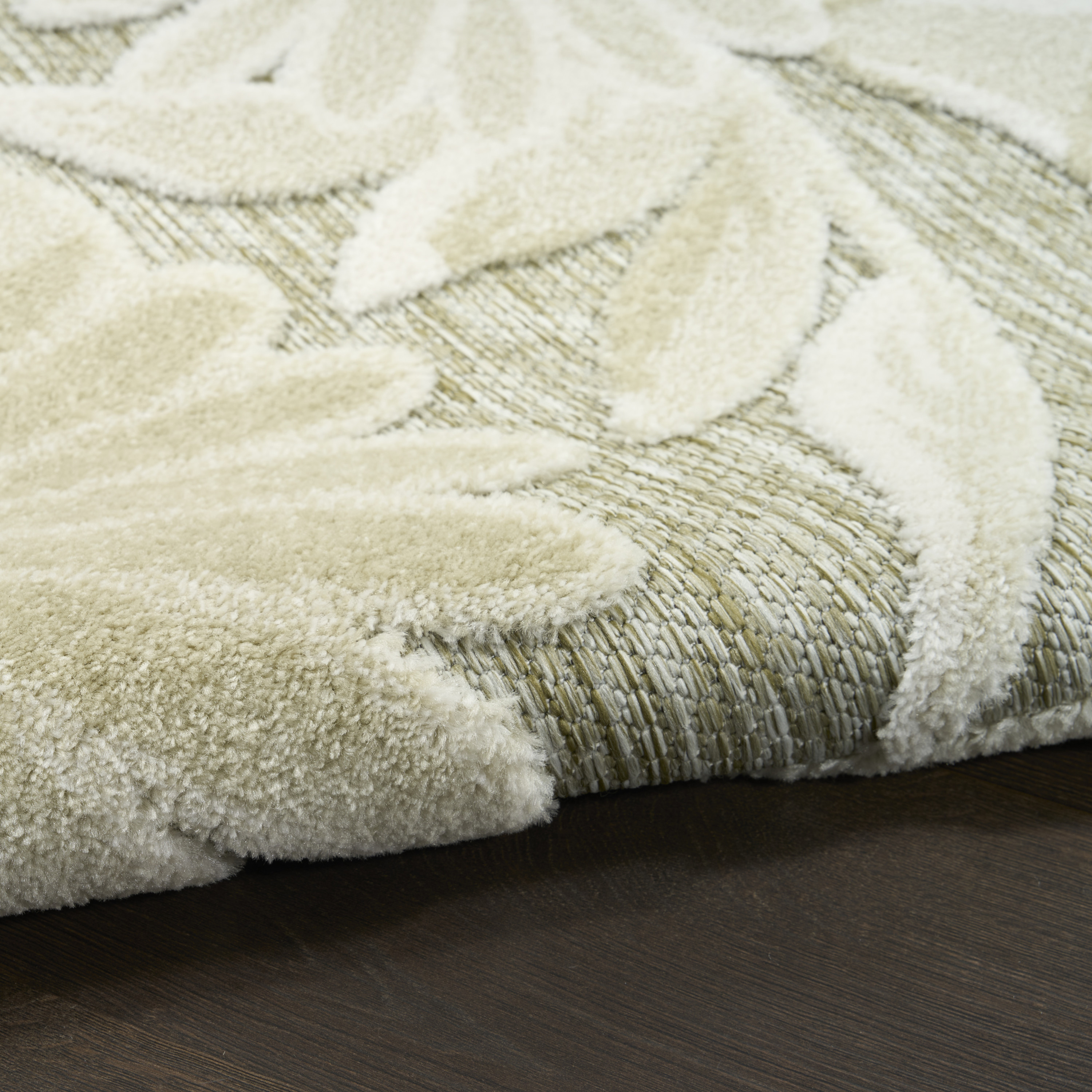 Nourison Aloha 3'6" x 5'6" Ivory Sage Outdoor Rug
