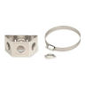 Three-way Stand-off Adapter for 3–4 in round members, Stainless Steel
