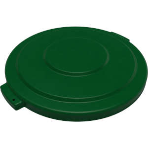 Carlisle, Bronco™, Round Waste Bin Trash Container Lid, Round, Polyethylene, 32gal, Plastic, Green, Round, Receptacle Lid