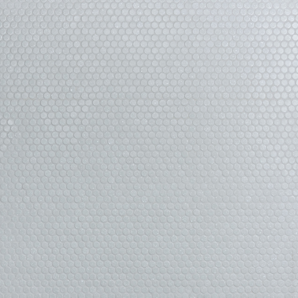 Hudson Penny Round Crystalline Grey 11-7/8 in. x 12-5/8 in. Porcelain Mosaic Tile