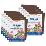 Prang&reg; Construction Paper, Medium Weight, Dark Brown, 9" x 12", 50 Sheets Per Pack, 10 Packs PAC6803-10