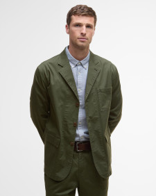 Herringbone Cotton Worker Jacket Classic Green