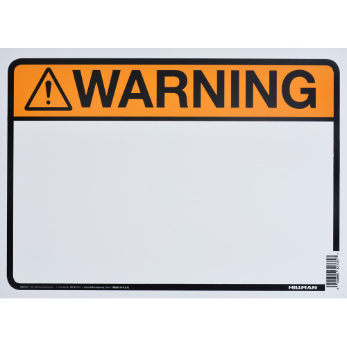 Aluminum Blank Warning Sign, 10