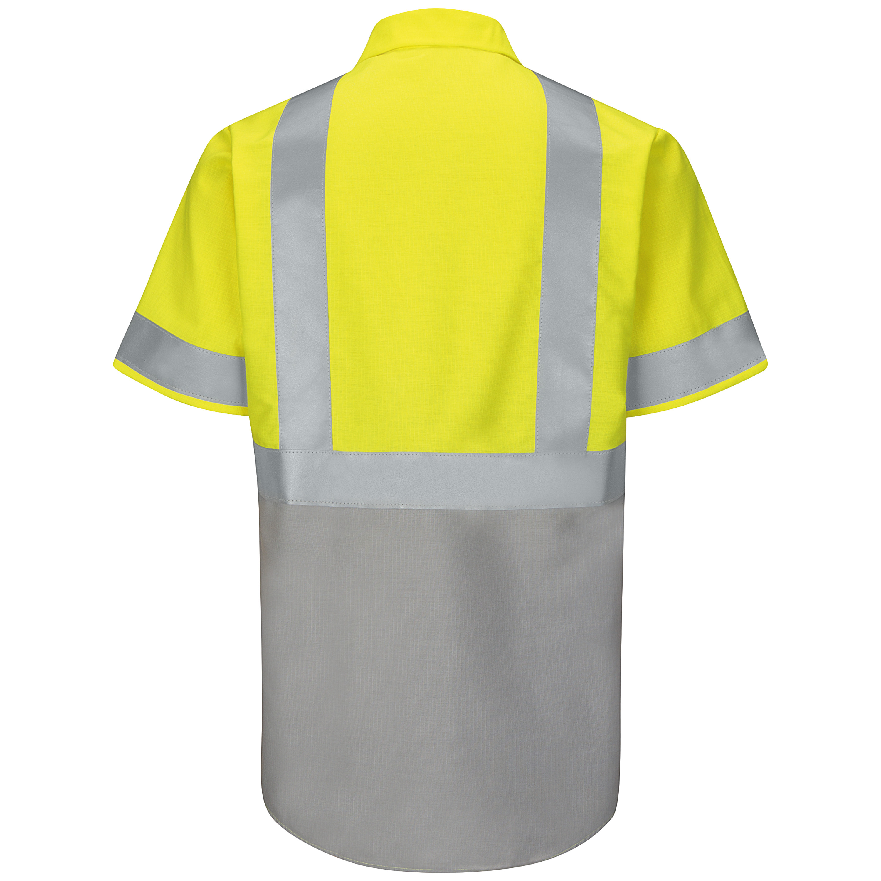 Camisa de trabajo Red Kap para hombre de alta visibilidad manga corta bloque de color Ripstop - - Imagen 8 de 11