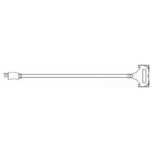 Extension Cord, 12 AWG, 3 Conductor, 2 ft., Yellow