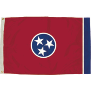 Durawavez Nylon Outdoor Flag with Heading & Grommets, Tennessee, 3ft x 5ft
