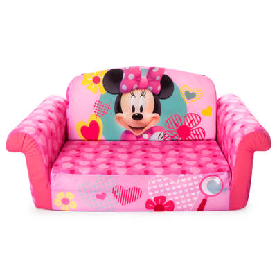Marshmallow Furniture, Minnie Mouse 2-in-1 Flip Open Foam Sofa