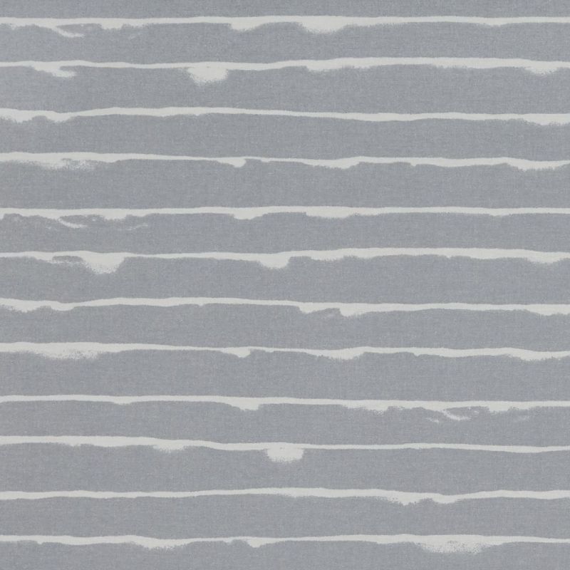 Wallpaper: irregular white horizontal bands run across a muted gray field, forming a repetitive, slightly textured pattern on a flat wall.