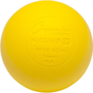 Official Size Lacrosse Balls, Yellow, Pack of 12