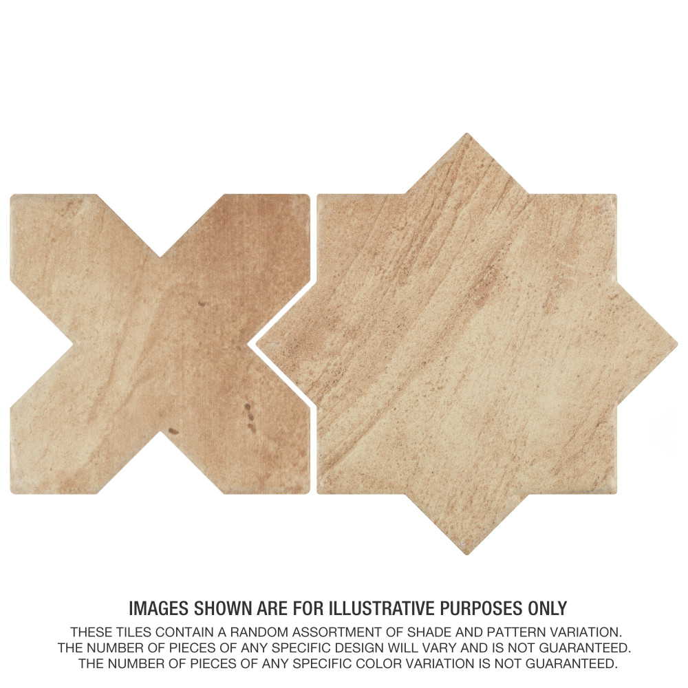 Tech Land Star Fire/Cross Fire 6 in. x 12 in. Porcelain Floor and Wall Tile